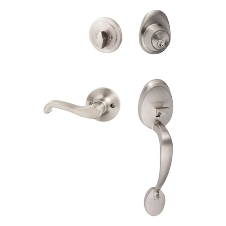 Sure-Loc Hardware Sure-Loc Hardware Alta Handleset, Sage Lever Handleset Trim, Satin Nickel, Left Hand AT507-SG LH 15